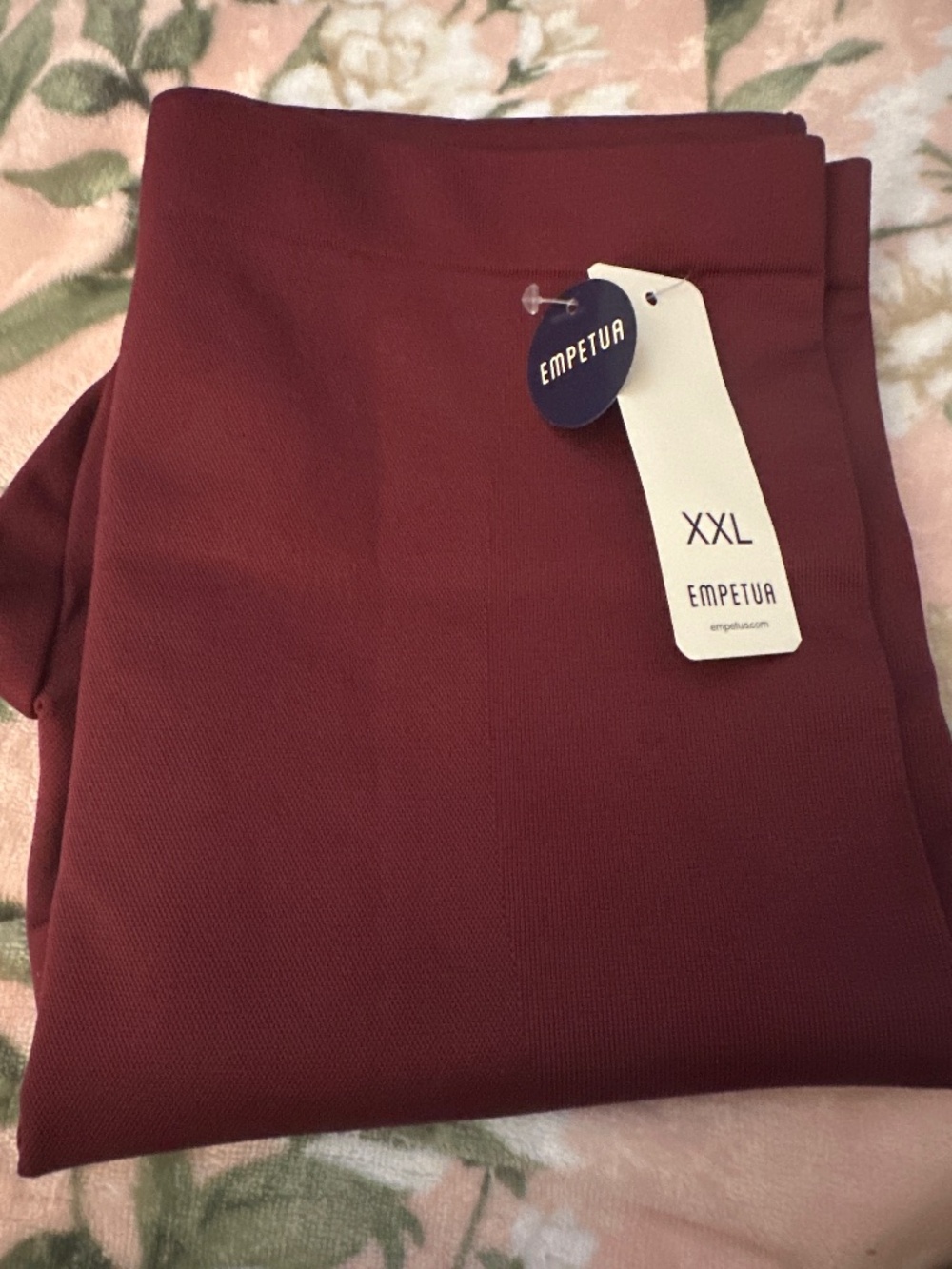 NWT EMPETUA/SHAPERMINT SZ XXL LEGGINGS BURGUNDY